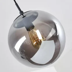 Suspension Agropoli Fumée, Noir, 1 lumière