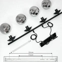 Suspension Agropoli Noir, 4 lumières