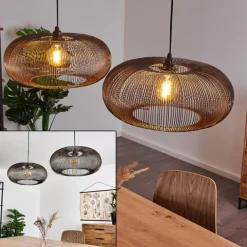 Suspension Agueda Noir, 2 lumières