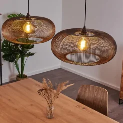 Suspension Agueda Noir, 2 lumières