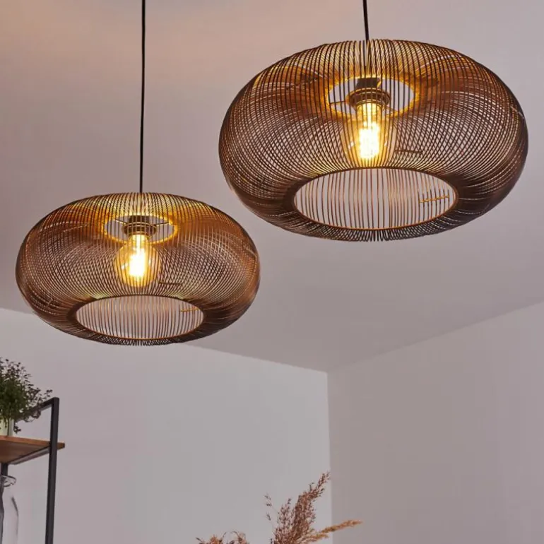 Suspension Agueda Noir, 2 lumières