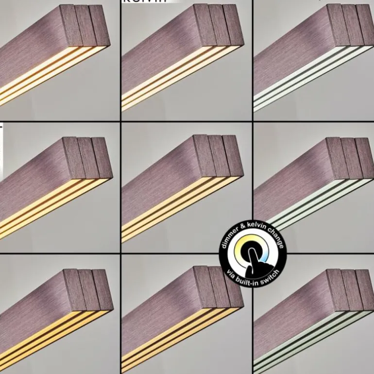 Suspension Airolo LED Brun, 3 lumières