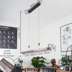 Suspension Airolo LED Brun, 3 lumières