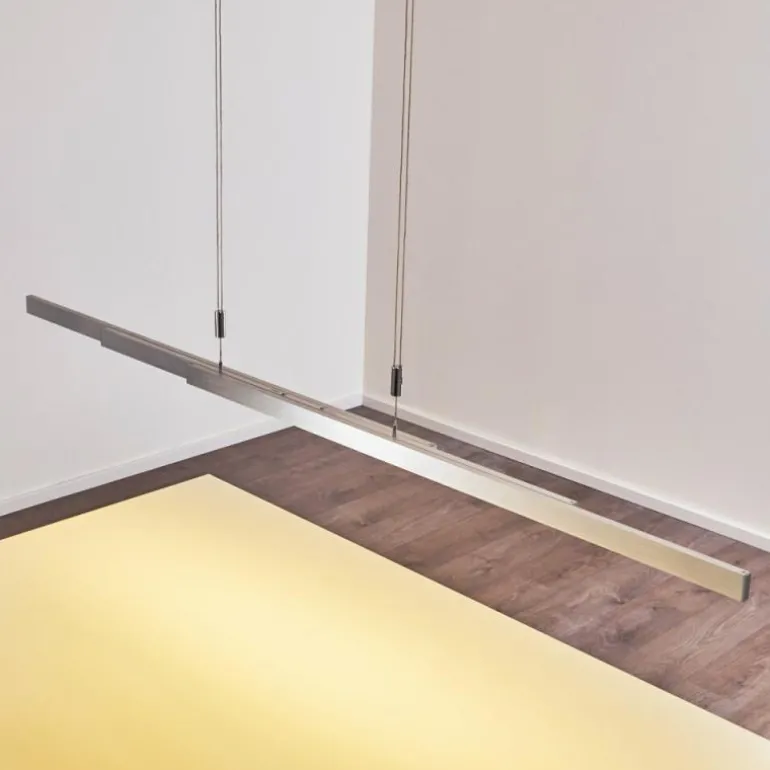 Suspension Airolo LED Chrome, Nickel mat, 3 lumières