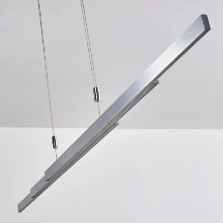 Suspension Airolo LED Chrome, Nickel mat, 3 lumières