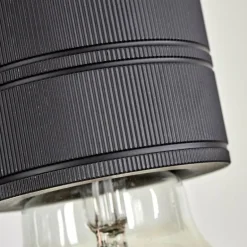 Suspension Ajaccio Noir, 8 lumières