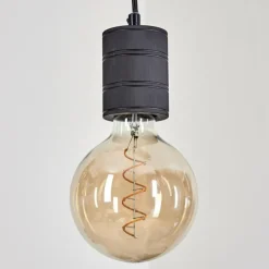 Suspension Ajaccio Noir, 8 lumières