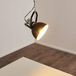 Suspension Alamosa Chrome, Noir, 1 lumière