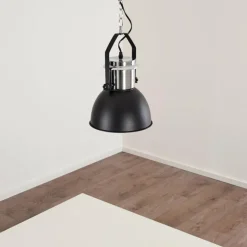 Suspension Alamosa Chrome, Noir, 1 lumière