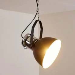 Suspension Alamosa Chrome, Noir, 1 lumière