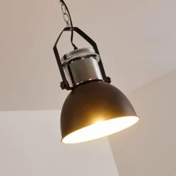 Suspension Alamosa Chrome, Noir, 1 lumière