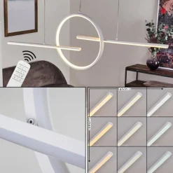 Suspension Alelua LED Blanc, 1 lumière, Télécommandes