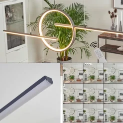 Suspension Alelua LED Gris, 1 lumière, Télécommandes