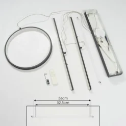 Suspension Alelua LED Gris, 1 lumière, Télécommandes