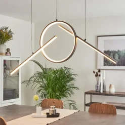 Suspension Alelua LED Gris, 1 lumière, Télécommandes