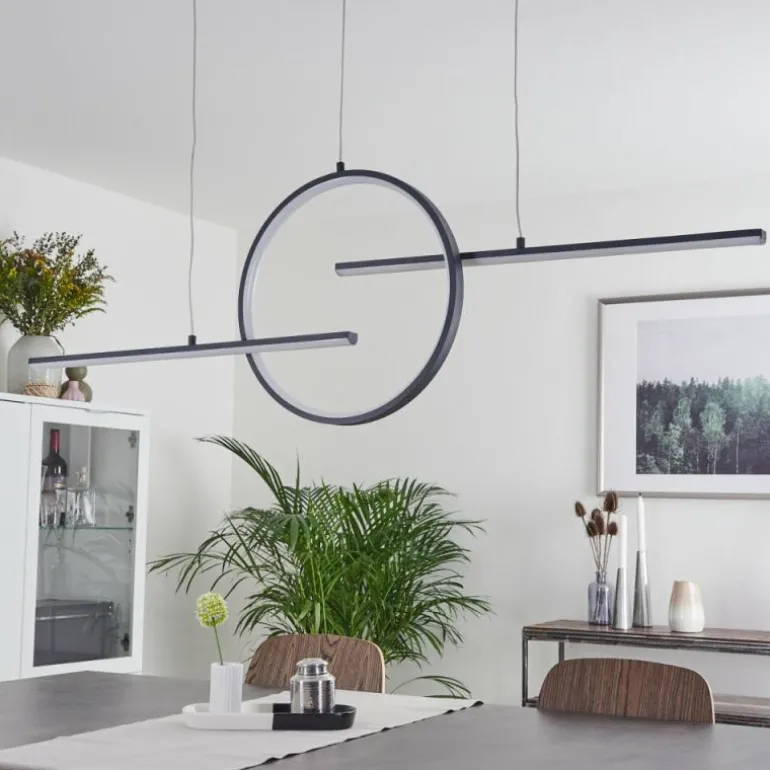 Suspension Alelua LED Gris, 1 lumière, Télécommandes