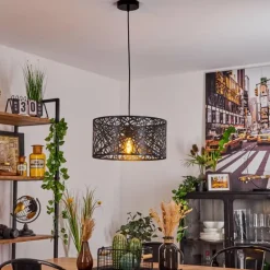 Suspension Altoplano Noir, 1 lumière