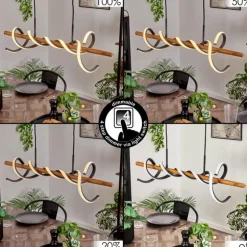 Suspension Alvarim LED Écru, Noir, 1 lumière