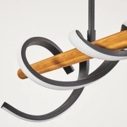 Suspension Alvarim LED Écru, Noir, 1 lumière