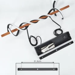 Suspension Alvarim LED Écru, Noir, 1 lumière