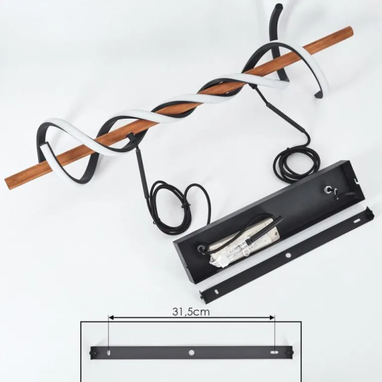 Suspension Alvarim LED Écru, Noir, 1 lumière