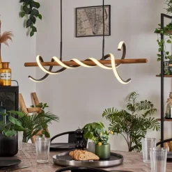 Suspension Alvarim LED Écru, Noir, 1 lumière