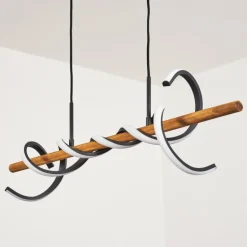 Suspension Alvarim LED Écru, Noir, 1 lumière