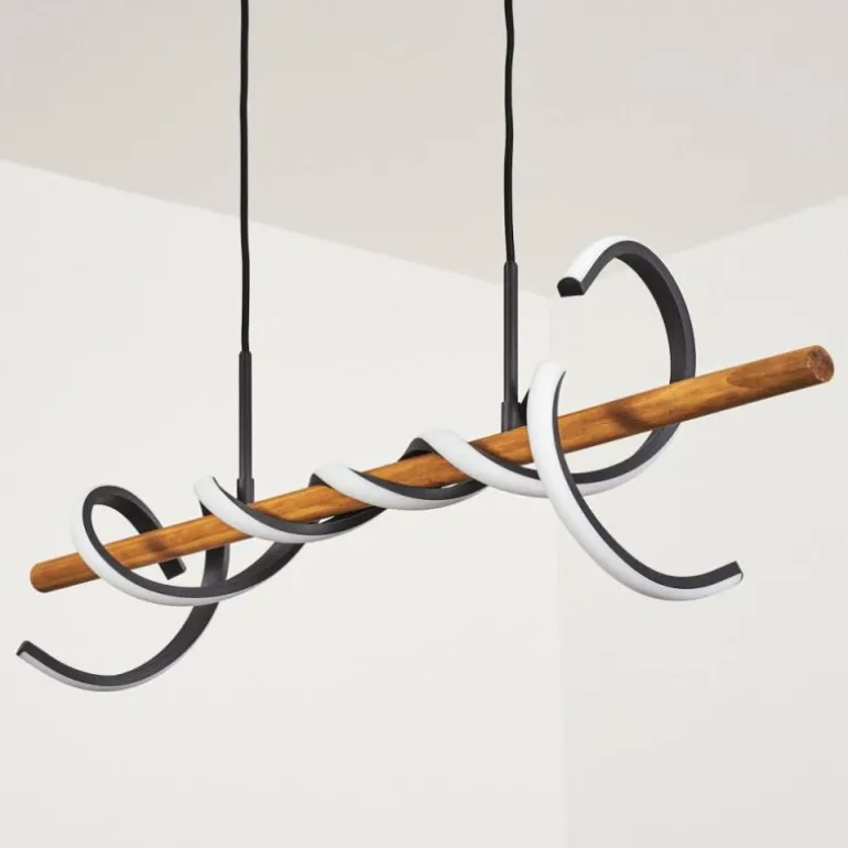 Suspension Alvarim LED Écru, Noir, 1 lumière