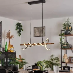 Suspension Alvarim LED Écru, Noir, 1 lumière