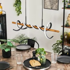 Suspension Alvarim LED Écru, Noir, 1 lumière