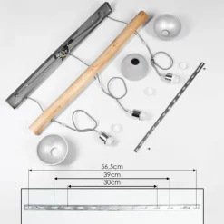 Suspension Ambri Nickel mat, 3 lumières