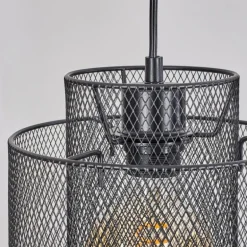 Suspension Amsoldingen Noir, 4 lumières