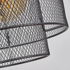 Suspension Amsoldingen Noir, 4 lumières