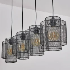 Suspension Amsoldingen Noir, 4 lumières