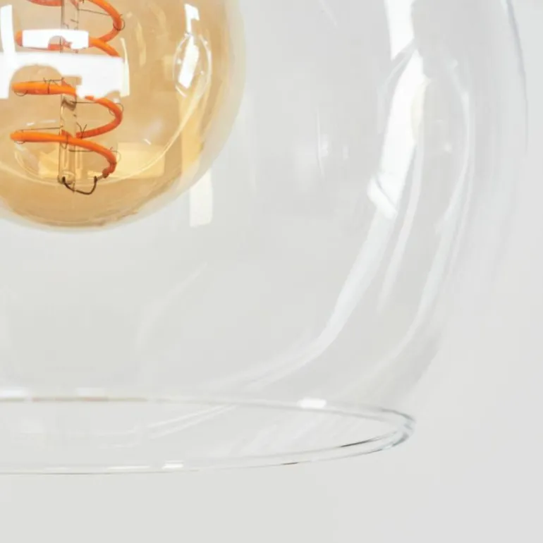 Suspension Andeer Chrome, Écru, 3 lumières