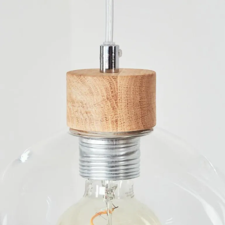 Suspension Andeer Chrome, Écru, 3 lumières