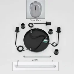 Suspension Apedo Clair, Fumé, 3 lumières