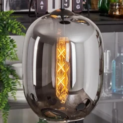 Suspension Apedo Clair, Fumé, 3 lumières