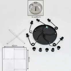 Suspension Apedo Fumé, 5 lumières