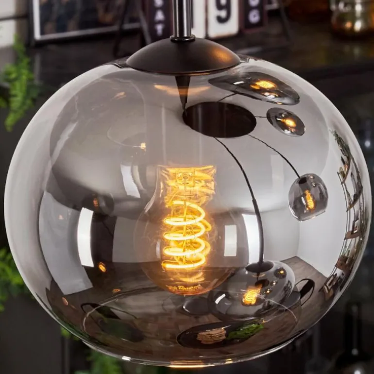 Suspension Apedo Fumé, 5 lumières