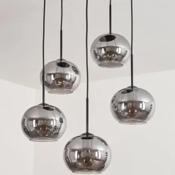 Suspension Apedo Fumé, 5 lumières