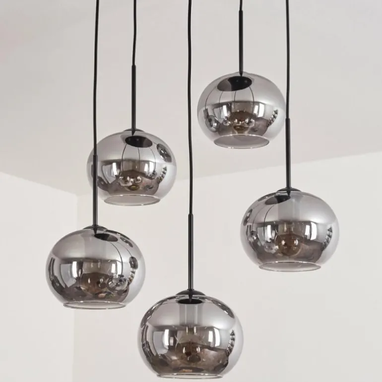 Suspension Apedo Fumé, 5 lumières