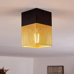 Suspension Armenie Laiton, Noir, 1 lumière