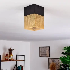 Suspension Armenie Laiton, Noir, 1 lumière