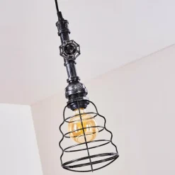 Suspension Arvika Argenté, 1 lumière