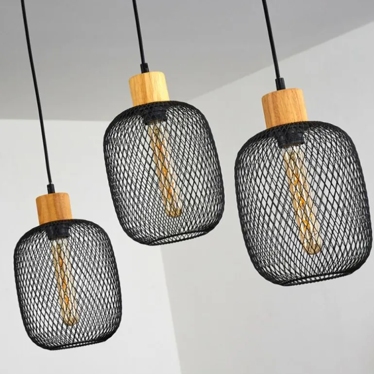 Suspension Ateponta Noir, 3 lumières