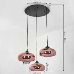 Suspension Avonlea Noir, 3 lumières