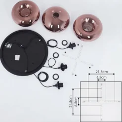 Suspension Avonlea Noir, 3 lumières