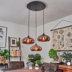 Suspension Avonlea Noir, 3 lumières