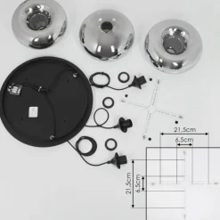 Suspension Avonlea Noir, 3 lumières